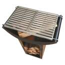 Feuerschale AKIRA mit Grill, Podest 80 - 2 Grillroste