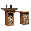 Plancha-Set PIO 100 Deluxe 1 - mit 2 Holzlagern, Ablage...