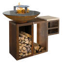 Plancha-Set PIO 100 Premium 1 - mit Holzlager und Ablage