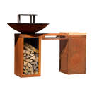 Plancha-Set PIO 80 Deluxe 3 - mit Podest, Holzlager,...