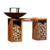 Plancha-Set PIO 80 Deluxe 1 - mit 2 Holzlagern, Ablage und Topgrill