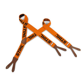 STIHL Hosenträger Orange zum Knöpfen